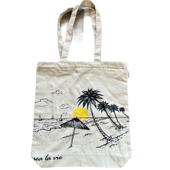 ❤️ SEA LA VIE CANVAS TOTE BAG NEW - Picture 1 of 4